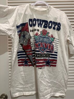 Dallas Cowboys 1993 Super Bowl XXVII White Graphic Tee